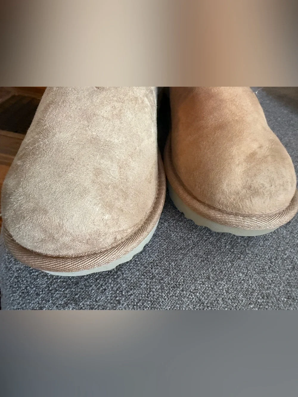 UGG Beige/Tan Boot Sole with UGG Logo